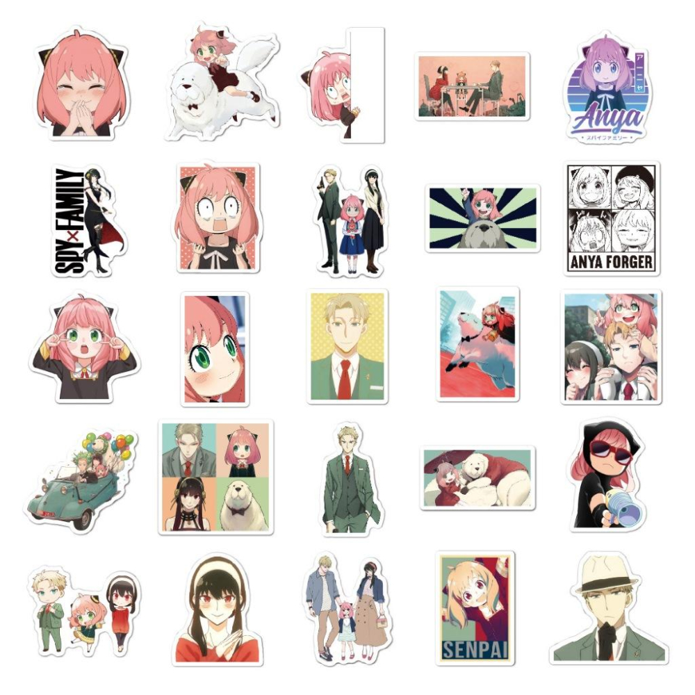 台灣現貨 🎁 間諜家家酒 🎁 安妮亞 防水貼紙 不重複 學生禮物 動漫防水貼紙 行李箱貼紙 機車貼紙 筆電貼紙-細節圖8