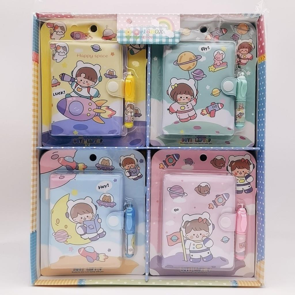 (台灣現貨) 迷你恐龍 鯊魚寶寶 寶可夢 原神 筆記本 卡通筆記本 帶扣筆記本 幼兒園 獎品 原子筆套裝 手賬本-細節圖4