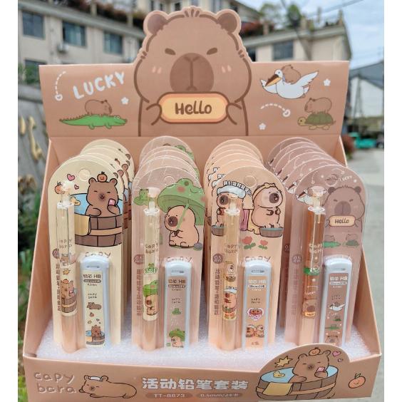 台灣現貨⚡ 原神自動筆套組⚡ 卡皮巴拉  文具 自動鉛筆 0.5 國小禮物 按壓自動鉛筆 原神周邊 學生獎品獎勵 按動筆-細節圖3