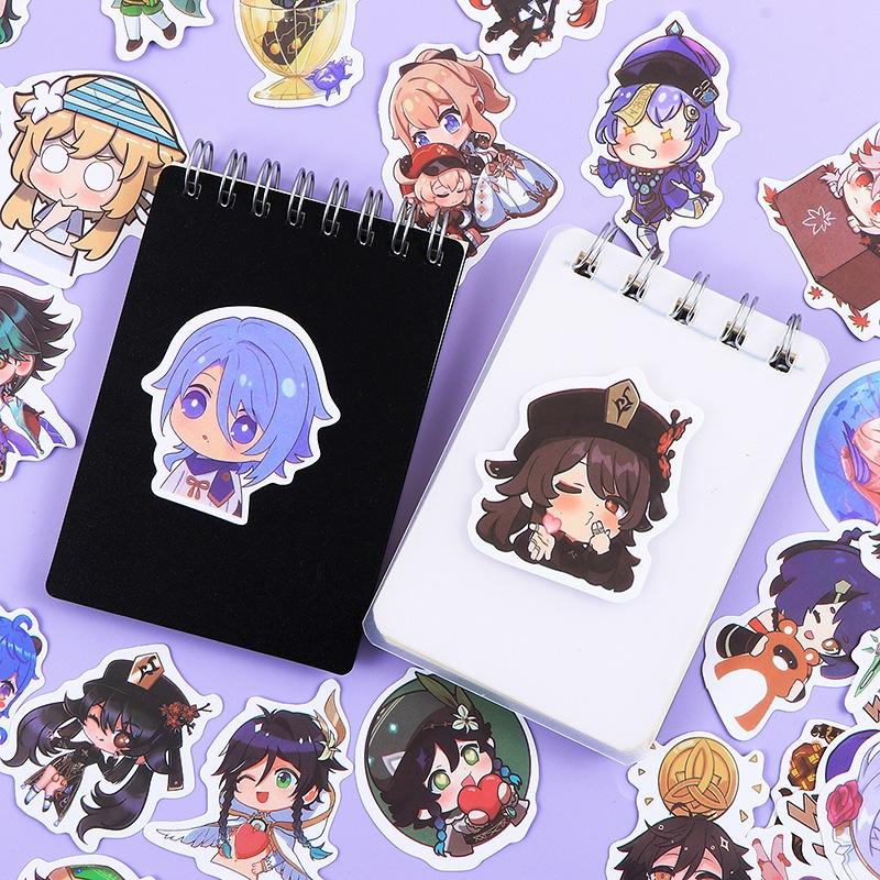 台灣現貨 🌟咒術迴戰 🌟新款原神Q版貼紙 原神周邊 行李箱貼紙 防水小貼畫 學生禮物 獎品 筆記本手機殼貼紙-細節圖2