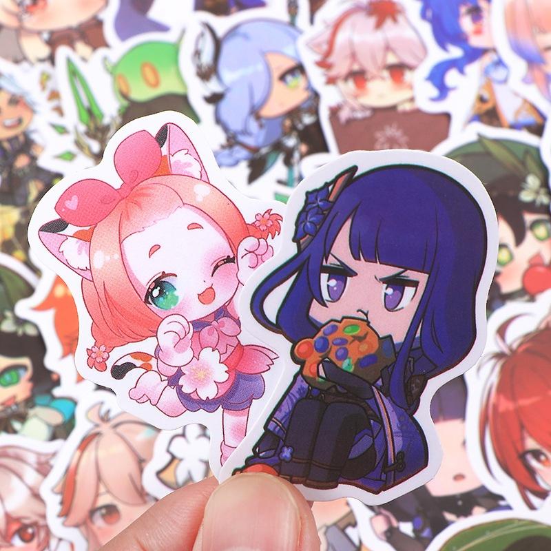 台灣現貨 🌟咒術迴戰 🌟新款原神Q版貼紙 原神周邊 行李箱貼紙 防水小貼畫 學生禮物 獎品 筆記本手機殼貼紙-細節圖4