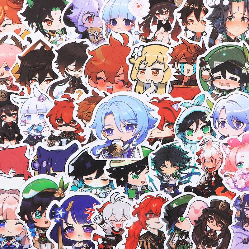 台灣現貨 🌟咒術迴戰 🌟新款原神Q版貼紙 原神周邊 行李箱貼紙 防水小貼畫 學生禮物 獎品 筆記本手機殼貼紙-細節圖6