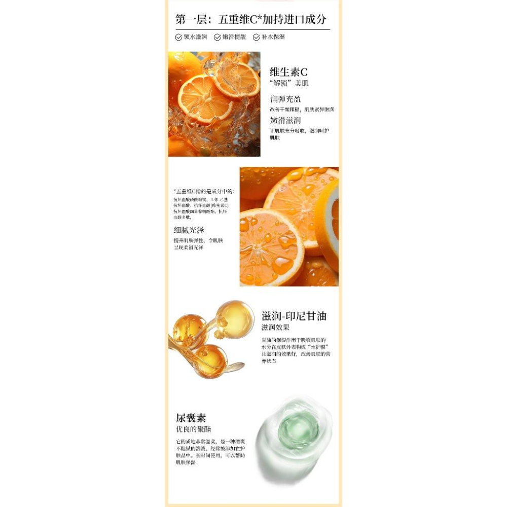 @台灣現貨 抖音爆款 精華面膜🍊五重維C面膜🍊 嫩白面膜 熬夜黨必備神器 補水保濕-細節圖2