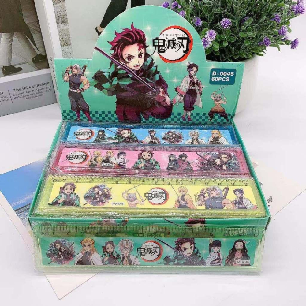 台灣現貨 鬼滅量角器四件套 鬼滅之刃 量角器 直尺套尺四件套 三角板 學習 文具-細節圖9