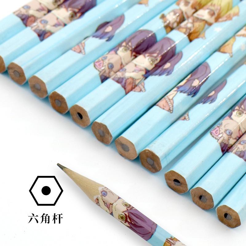 台灣現貨 鬼滅之刃鉛筆 鬼滅鉛筆 六角鉛筆 竈門炭治郎鉛筆 禰豆子鉛筆-細節圖4