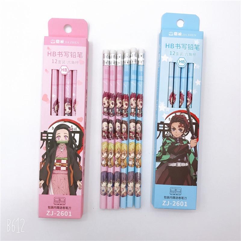 台灣現貨 鬼滅之刃鉛筆 鬼滅鉛筆 六角鉛筆 竈門炭治郎鉛筆 禰豆子鉛筆-細節圖5