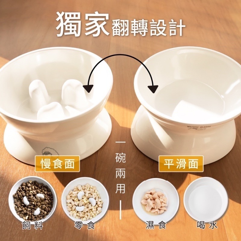 「玩水養蝦人」Heromama 雙面呵護慢食碗 慢食碗 寵物慢食碗 防噎碗 寵物碗 斜口碗 護頸碗 狗碗 貓碗 寵物用品-細節圖2