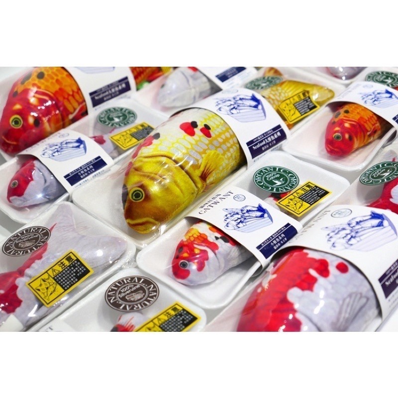 「玩水養蝦人」貓咪旺農場 仿生鮮系列 貓草包 魚玩具 貓薄荷 木天蓼 貓咪玩具 貓玩具 填充玩具 磨牙玩具 兔子踢-細節圖2