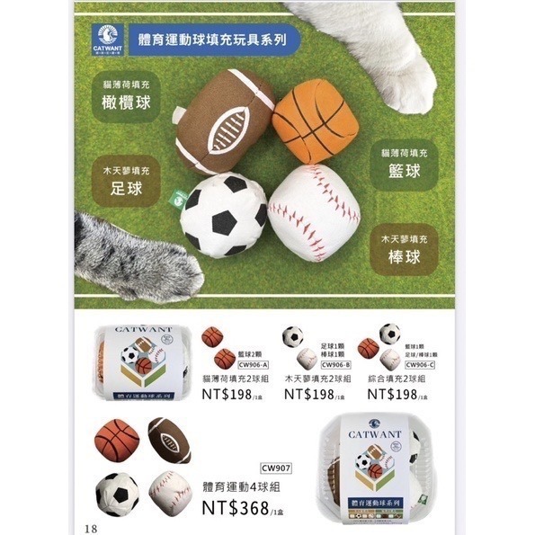 「玩水養蝦人」貓咪旺農場 100%填充運動球系列 體育運動球系列 貓薄荷球 木天蓼球 貓草玩具 貓草 貓薄荷 兔子踢-細節圖2