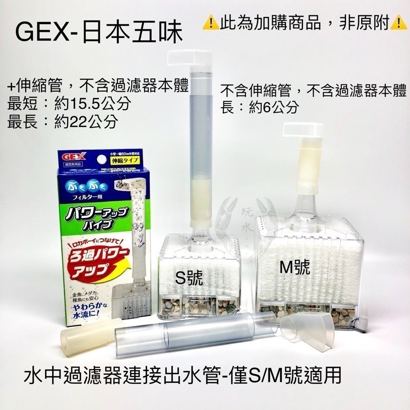 「玩水養蝦人」水中過濾器 GEX 日本五味 防啃水妖精 MINI/S/M型 打氣機 增氧 氣動式培菌 活性碳過濾棉-細節圖6