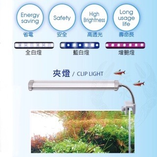 「玩水養蝦人」高之光 夾燈 ISTA 伊士達 LED 側夾燈 水草 藍白 增豔燈 全藍 魚缸燈 高亮度 水草燈 補燈-細節圖9