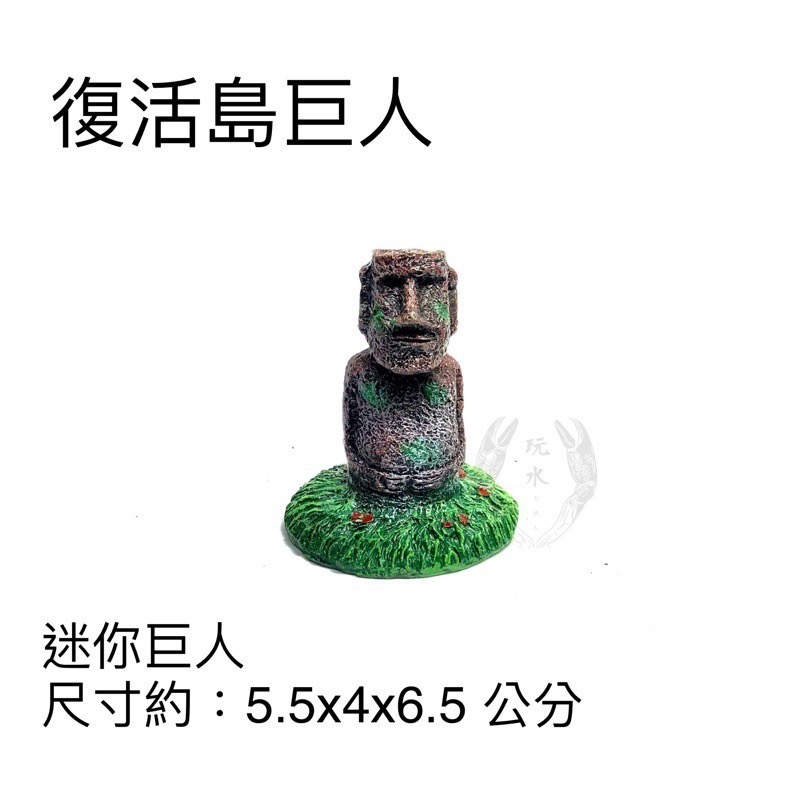 「玩水養蝦人」復活島巨人 摩艾 復活島 小巨人 迷你巨人 水族造景 水草缸 飾品 魚缸 水族用品 裝飾品 裝飾-細節圖3