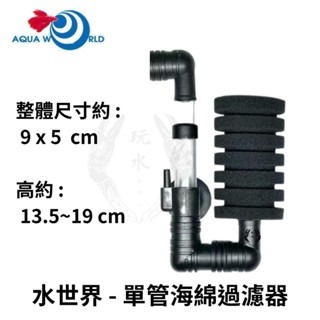 「玩水養蝦人」海綿過濾器 水世界 單管 雙管 水妖精 水中過濾器 打氣增氧 氣動式培菌 氣舉過濾 打氣過濾 培菌-細節圖6