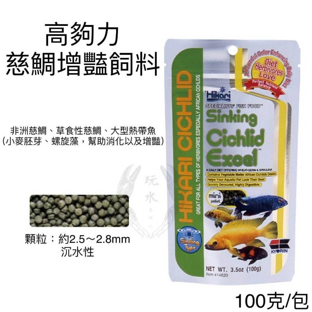 「玩水養蝦人」慈鯛增豔飼料 高夠力 Hikari 慈鯛 沉水 熱帶魚 草食性 肉食性 非洲慈鯛 羅漢 增豔 色揚-細節圖2