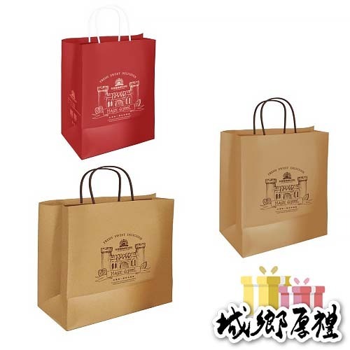 【台灣優格餅乾學院】城堡紙袋｜環保紙袋 大 中 小 購物袋 禮品袋