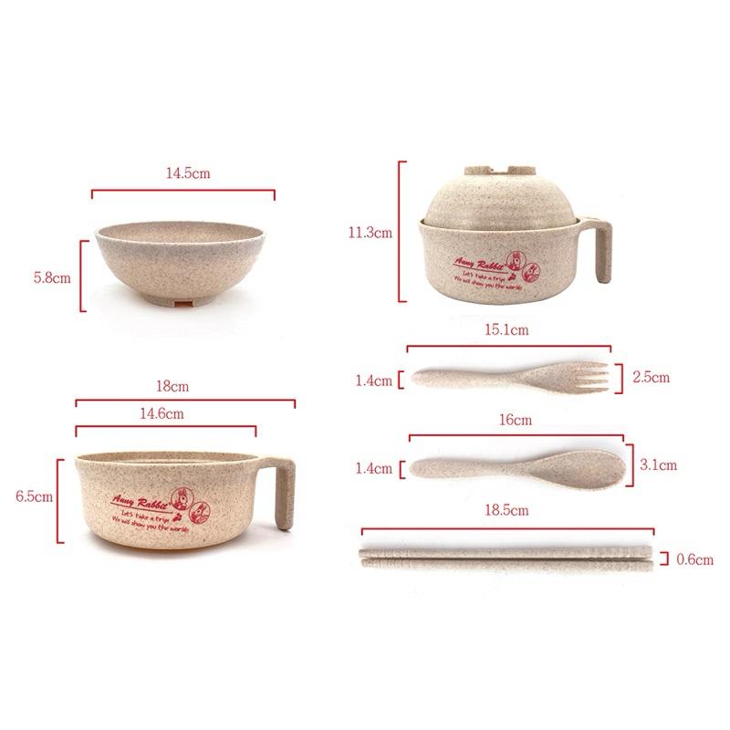 ～薰之物～💯附發票 Abby Rabbit 安妮兔 泡麵碗 小麥稈泡麵碗4件組 泡麵碗 湯碗 泡麵蓋碗 UP-A059N-細節圖9