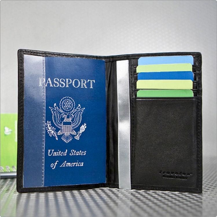 《TRAVELON》拼接皮革防護護照夾 | RFID防盜 護照保護套 護照包 多功能收納包-細節圖6