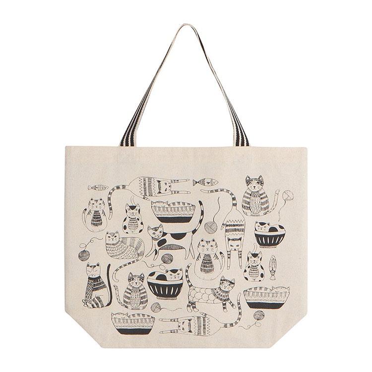 《NOW》純棉托特包(貓派對) | 側背包 斜背包 背帶包-細節圖2