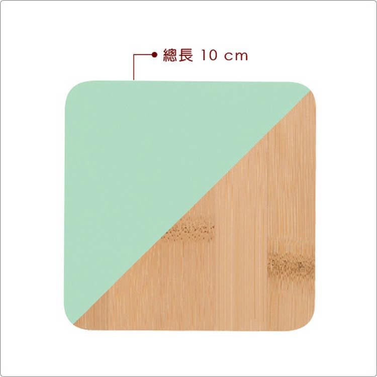 《danica》竹製雙色杯墊4入(黃綠粉灰)-細節圖2