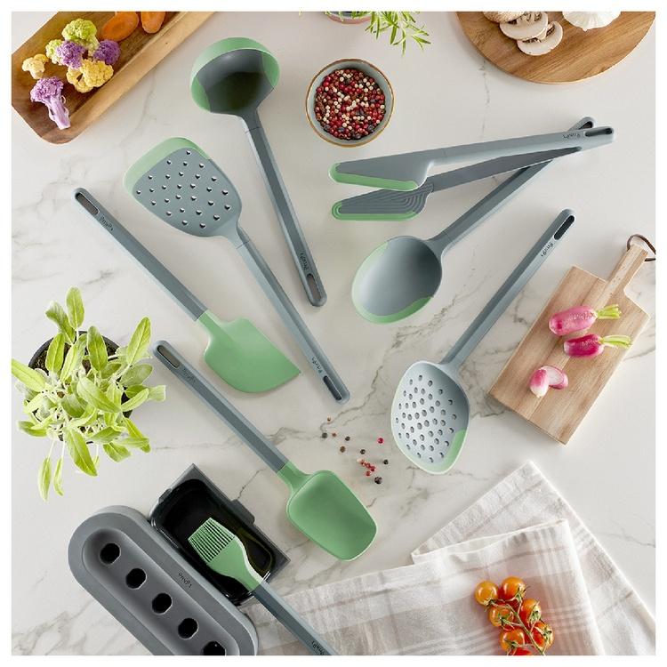 《LEKUE》不沾鍋矽膠湯杓(草綠26cm) | 料理匙 攪拌杓 攪拌勺 湯匙-細節圖5