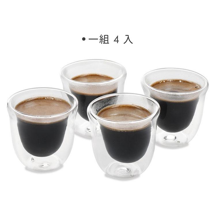 《La Cafetiere》雙層玻璃濃縮咖啡杯4入(75ml) | 雙層隔熱杯 義式咖啡杯 午茶杯-細節圖4