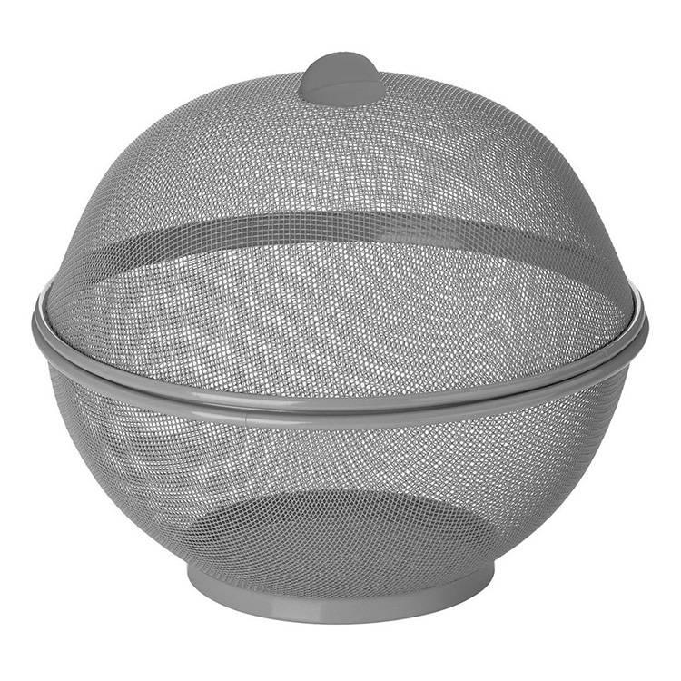 《KELA》2in1鏤空水果籃(灰) | 水果盤 水果籃-細節圖2