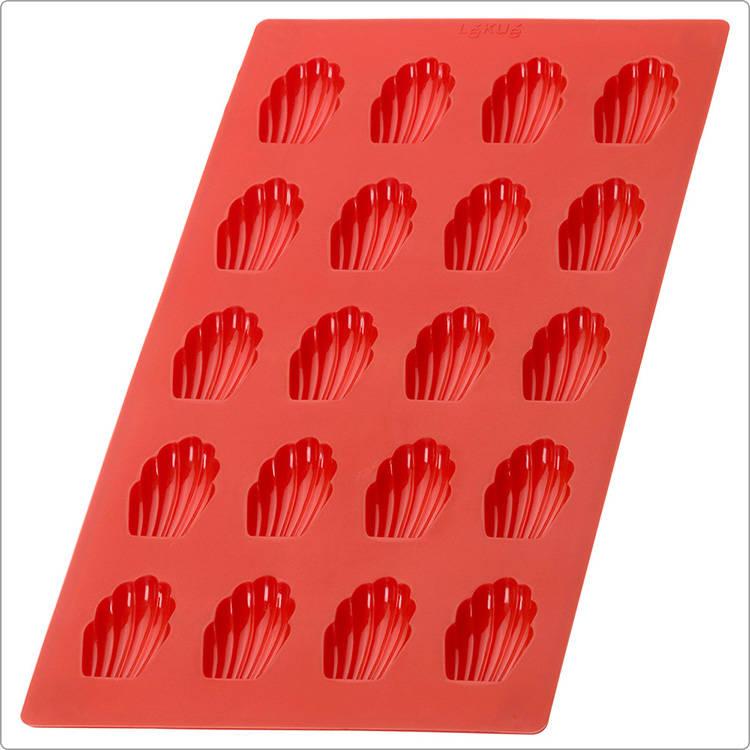 《LEKUE》20格矽膠迷你瑪德蓮烤盤(紅) | 點心烤模-細節圖2