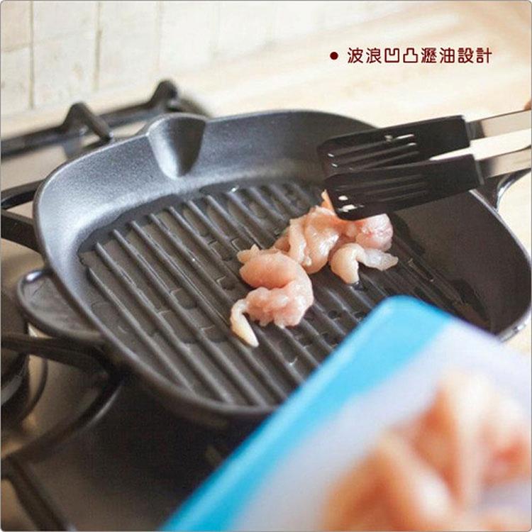 《KitchenCraft》鑄鐵煎烤盤(方凸紋) | 平底鑄鐵烤盤 煎盤-細節圖4