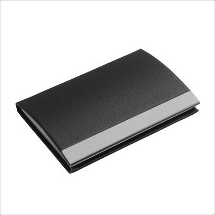 《REFLECTS》鑰匙圈+磁性皮革名片盒2件(黑) | 證件夾 卡夾-細節圖2