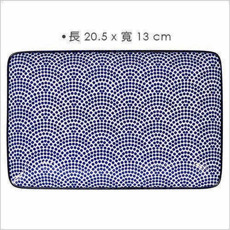 《Tokyo Design》瓷製長方餐盤(扇點藍20.5cm) | 餐具 器皿 盤子-細節圖3