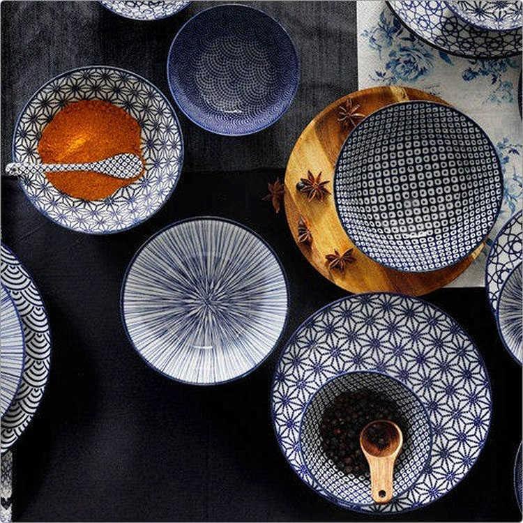 《Tokyo Design》瓷製長方餐盤(扇點藍20.5cm) | 餐具 器皿 盤子-細節圖4