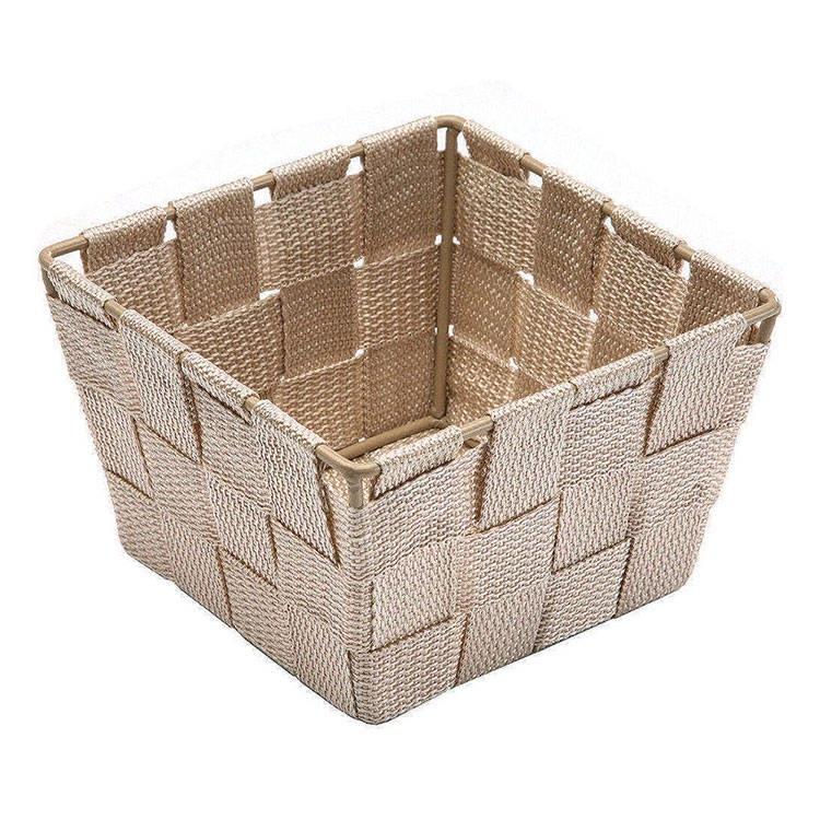 《VERSA》方形編織收納籃(米14cm) | 整理籃 置物籃 儲物箱-細節圖2