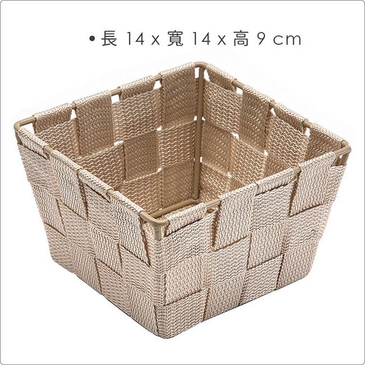 《VERSA》方形編織收納籃(米14cm) | 整理籃 置物籃 儲物箱-細節圖3