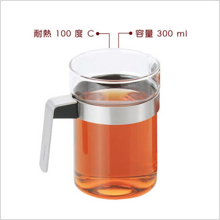 《BLOMUS》Sencha鋼柄玻璃杯2入(300ml) | 水杯 茶杯 咖啡杯-細節圖2