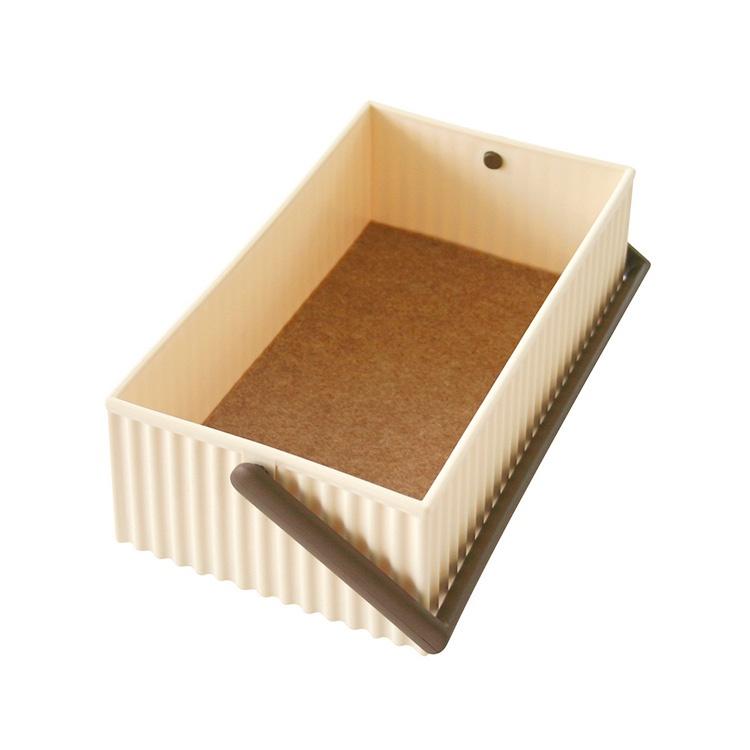 《八幡化成》波紋收納提籃(奶油白S) | 整理籃 置物籃 儲物箱-細節圖2