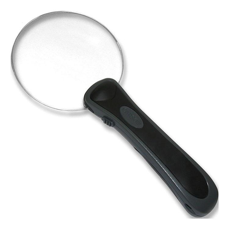 《CARSON》LED 無框好拿握放大鏡(圓) | 物品觀察 老人閱讀 年長長者 輔助視力-細節圖2