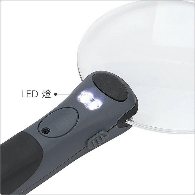 《CARSON》LED 無框好拿握放大鏡(圓) | 物品觀察 老人閱讀 年長長者 輔助視力-細節圖4