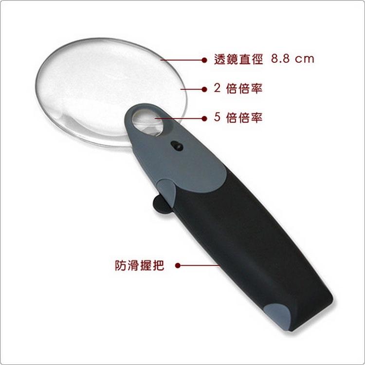 《CARSON》2in1 LED 摺疊無框放大鏡(圓) | 物品觀察 老人閱讀 年長長者 輔助視力-細節圖3