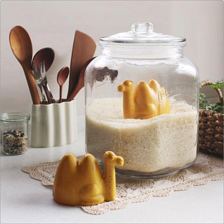 《八幡化成》造型雙格量米杯(橘駱駝) | 舀匙 舀杯 量杯 量匙-細節圖8