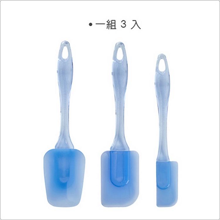 《Wilton》矽膠刮杓刮刀3件(晶透藍) | 攪拌刮刀 刮刀 奶油刮刀 抹刀-細節圖6