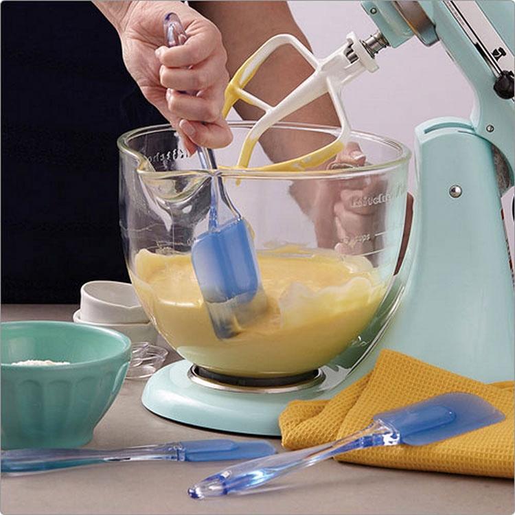 《Wilton》矽膠刮杓刮刀3件(晶透藍) | 攪拌刮刀 刮刀 奶油刮刀 抹刀-細節圖8