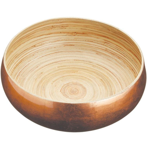 《Artesa》銅面竹製沙拉碗(26cm) | 餐碗 飯碗 湯碗 分食碗