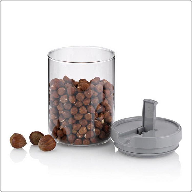 《KELA》壓扣式玻璃密封罐(白600ml) | 保鮮罐 咖啡罐 收納罐 零食罐 儲物罐-細節圖4