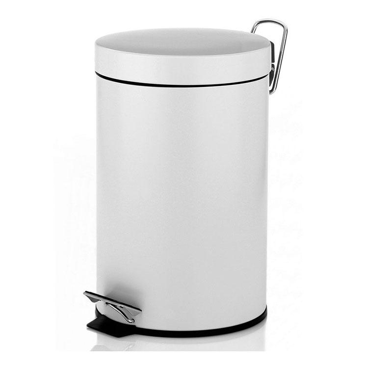 《KELA》簡約腳踏式垃圾桶(白3L) | 回收桶 廚餘桶 踩踏桶-細節圖2