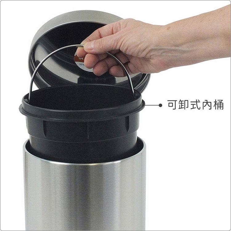 《KELA》簡約腳踏式垃圾桶(白3L) | 回收桶 廚餘桶 踩踏桶-細節圖4