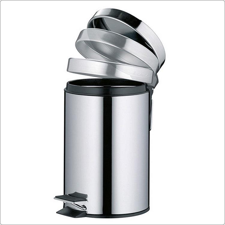《KELA》簡約腳踏式垃圾桶(白3L) | 回收桶 廚餘桶 踩踏桶-細節圖5