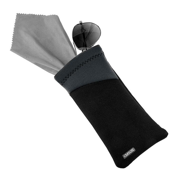 《CARSON》彈口眼鏡收納袋(灰) | 墨鏡盒-細節圖2
