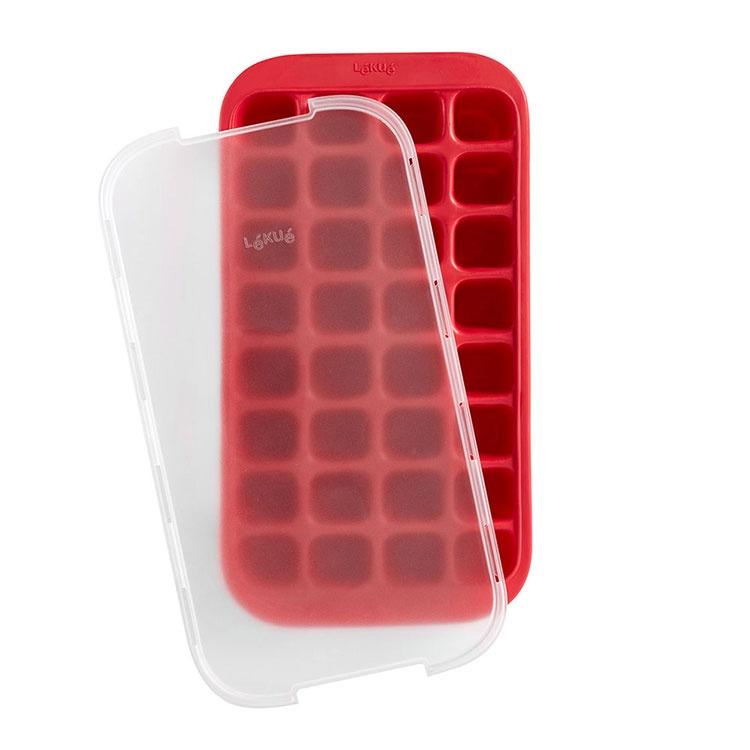 《LEKUE》32格好收納方塊製冰盒(胭紅) | 冰塊盒 冰塊模 冰模 冰格-細節圖2