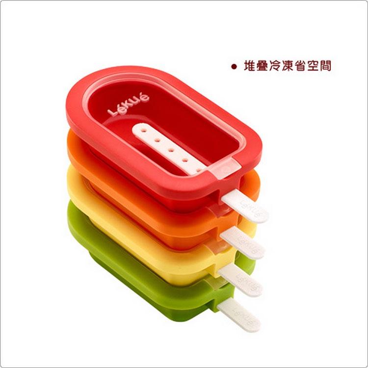 《LEKUE》好堆疊冰棒模4件(60ml) | 冰棒盒 雪糕模 製冰模 枝仔冰棒-細節圖7