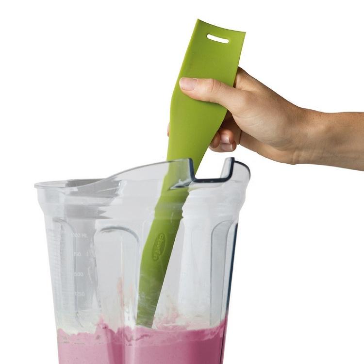 《CHEFN》果汁機不沾鍋雙頭矽膠刮刀(綠30cm) | 攪拌刮刀 刮刀 奶油刮刀 抹刀-細節圖5